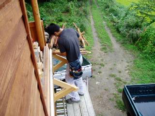 making the place to install the solar panel
