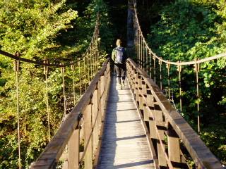 suspension bridge over the Ojiragawa ravine