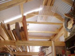 materials stored above
