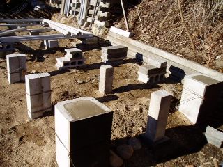 foundation to cover the 60cm difference in level using all the used concrete materials we have