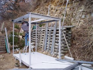 ... but the pilars and joists are in place (could not wait to build it)