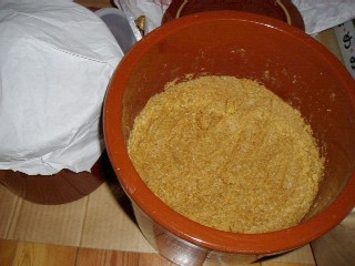 homemade miso (soybean paste)