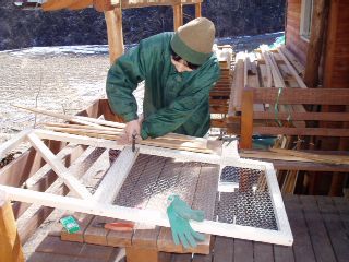 making the door of the hen house