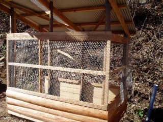 looks like a hen house with the net on