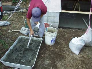 mix concrete by hand