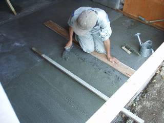 floor of concrete slab
