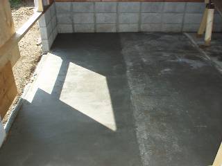 conpleted concrete slab