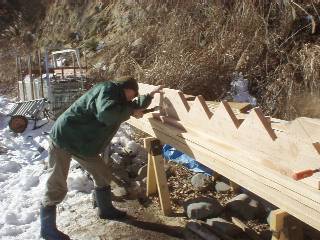 make the saw tooth stringers of the stair