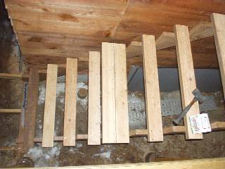 install the stringers and nail the treads on