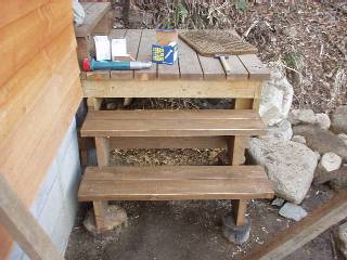 stairs to the lower stage